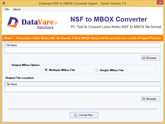 Image 0 for DataVare NSF to MBOX Conv…