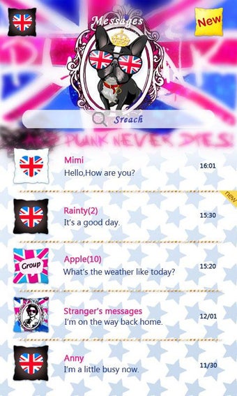 Imagen 3 para GO SMS PRO UK STYLE THEME