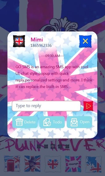 Imagen 1 para GO SMS PRO UK STYLE THEME