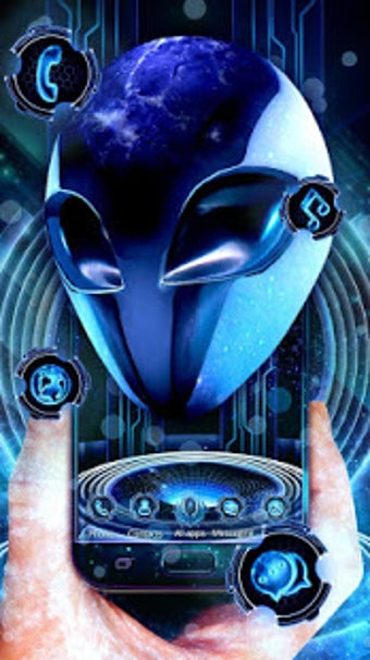 Imagen 3 para 3D Neon Alien Galaxy Them…