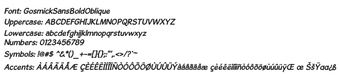 Image 0 for Gosmick Sans