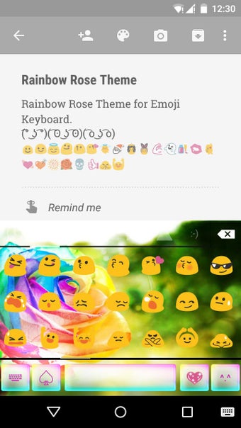 Imagen 1 para Rainbow Rose Emoji Keyboa…