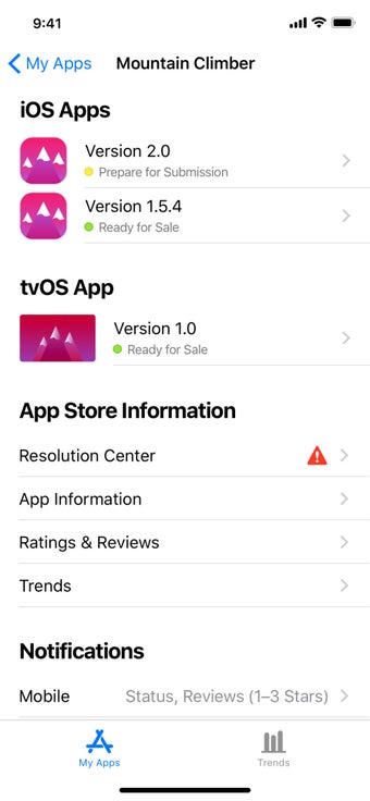 Image 1 for App Store Connect