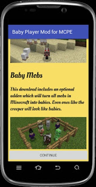 Image 0 for Baby Player mod for MCPE