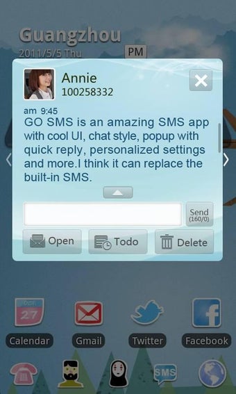Imagen 2 para GO SMS Pro Light Blue the…