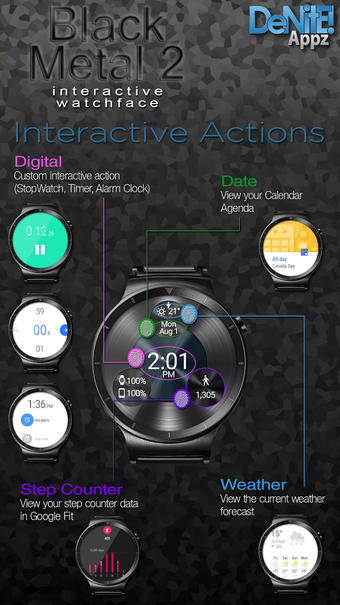 Image 1 for Black Metal 2 HD WatchFac…