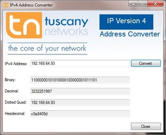Image 0 for IPv4 Address Converter