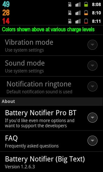 Imagen 0 para Battery Notifier (Big Tex…