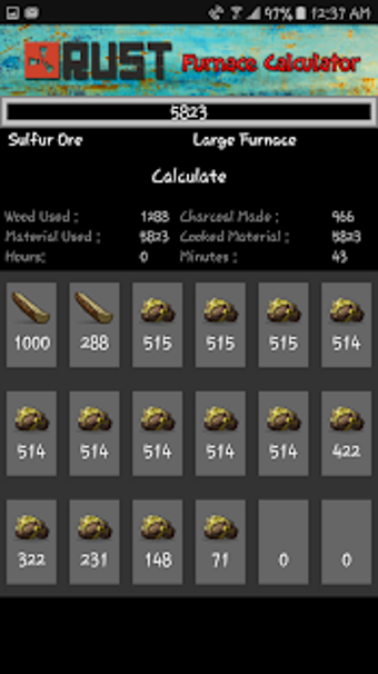 Image 0 for Rust Furnace Calculator