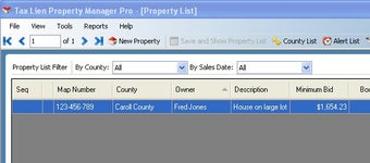 Image 0 for Tax Lien Property Manager…