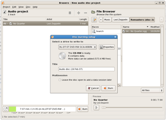 Image 1 for Brasero for Linux