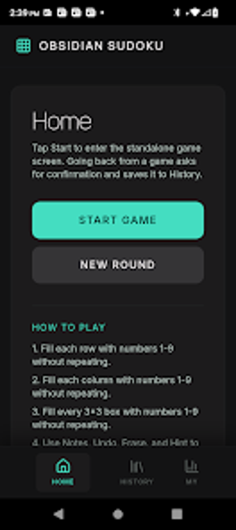 Image 0 for Obsidian Sudoku