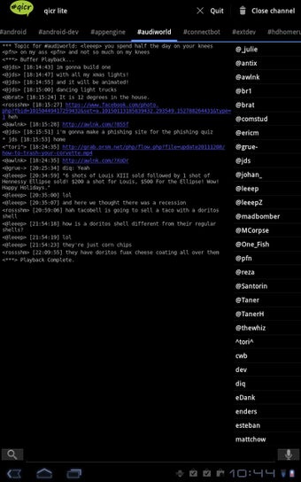 Imagen 1 para qicr lite IRC client beta