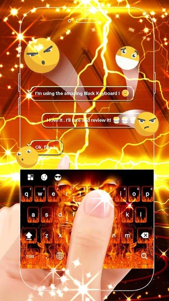 Imagen 3 para Fire Tiger Keyboard Theme
