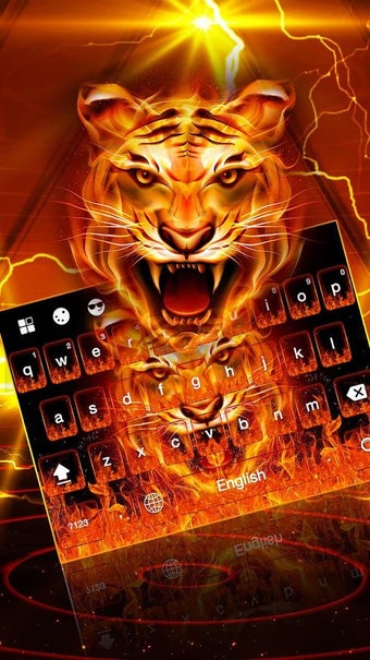 Imagen 0 para Fire Tiger Keyboard Theme