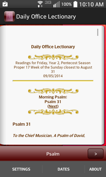 Imagen 5 para Daily Office Lectionary