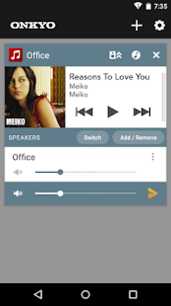 Image 1 for Onkyo Music Control App