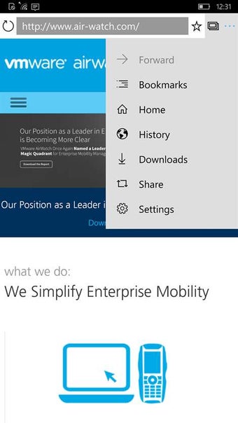 Imagen 2 para AirWatch Browser for Wind…