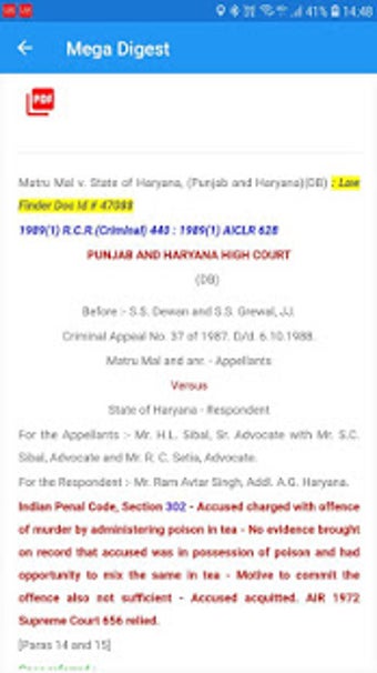 Imagen 1 para Mega Digest of Indian Law