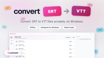 Image 0 for SRT to VTT