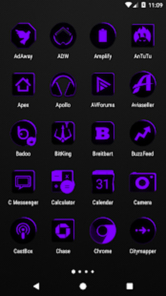 Image 0 for Flat Black and Purple Ico…