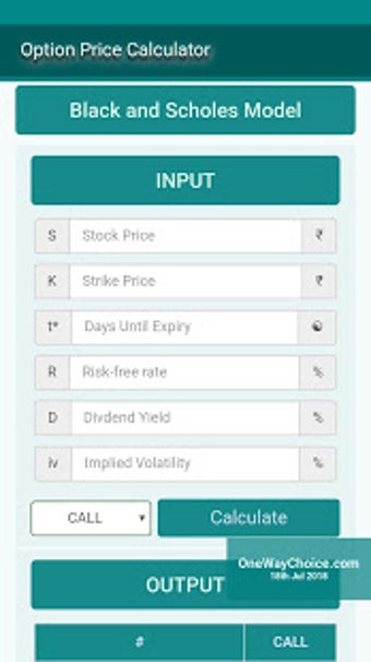 Image 3 for Option Calculator | Optio…