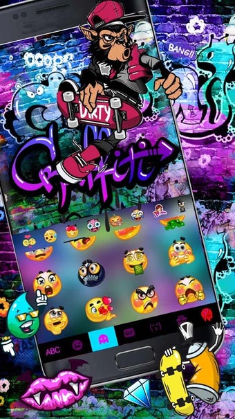 Imagen 2 para Skate Graffiti Keyboard T…