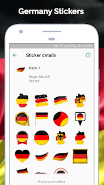 Image 0 for Stickers of Germany for W…