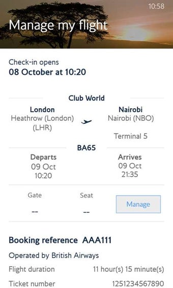 Imagen 1 para British Airways for Windo…