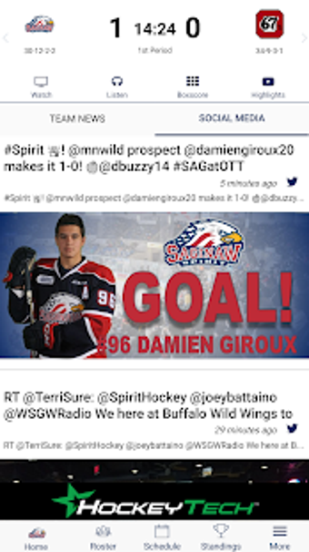 Imagen 0 para Saginaw Spirit Official A…
