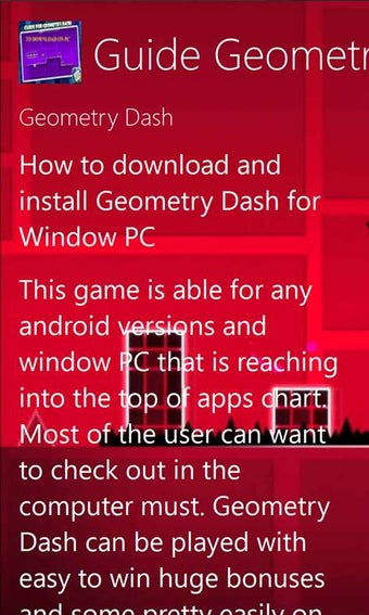 Imagen 1 para Guide Geometry Dash on PC…
