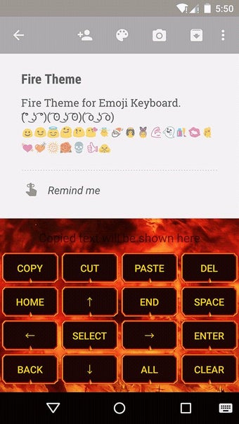 Imagen 1 para Fire Emoji Keyboard Theme