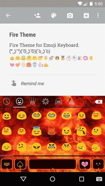 Imagen 0 para Fire Emoji Keyboard Theme