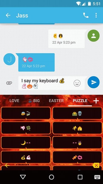 Imagen 1 para Fire Emoji Keyboard Theme