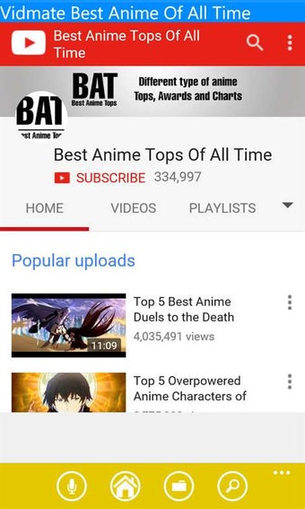 Image 0 for Vidmate Best Anime Of All…