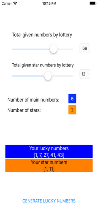 Image 0 for Lucky Numbers Generator