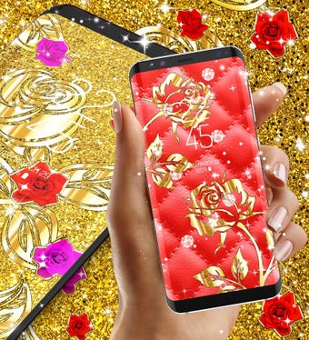 Imagen 2 para Gold rose live wallpaper