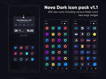 Image 1 for Nova Dark Icon Pack - Rou…