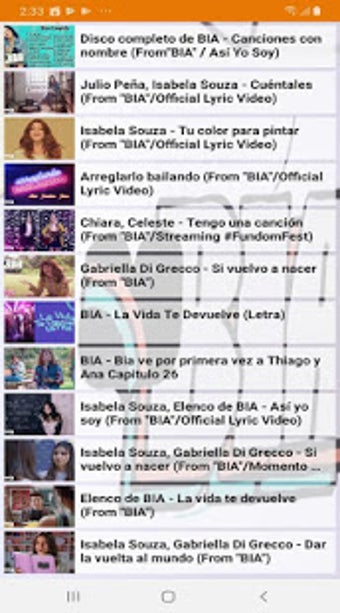 Imagen 1 para Canciones de Bia