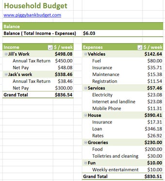 Image 0 for Simple Budget Template