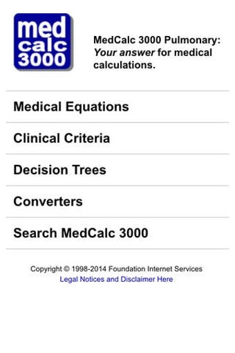 Image 0 for MedCalc 3000 Pulmonary