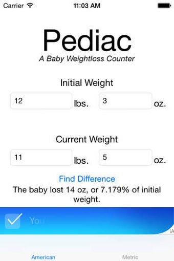 Image 0 for Pediac - An Infant Weight…