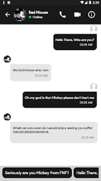 Image 0 for Sad Mouse Fake Video Call…