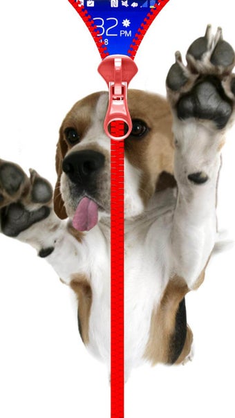 Image 3 for Puppy lock screen. Zipper…