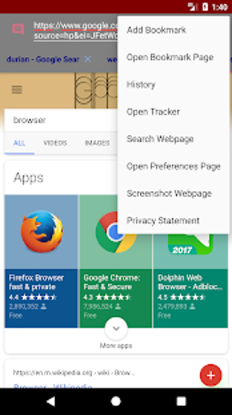 Image 3 for Durian Web Browser