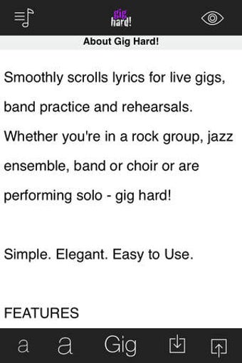 Image 0 for Gig Hard! - Scrolling Lyr…