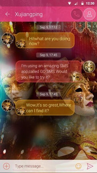 Image 2 for GO SMS PRO MASQUERADE THE…