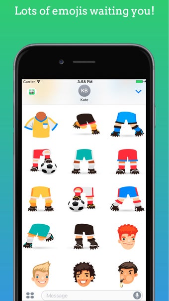 Imagen 2 para FootMoji PRO - Soccer Emo…