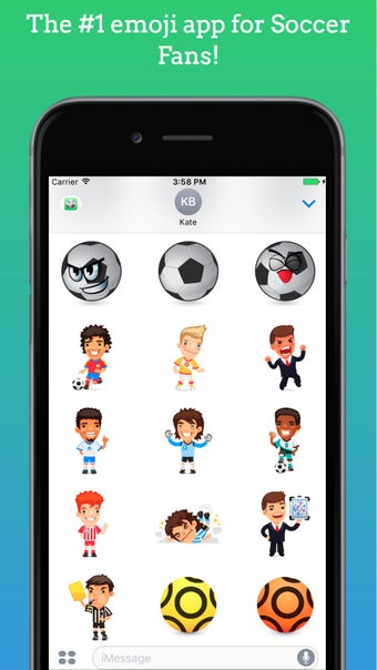 Imagen 1 para FootMoji PRO - Soccer Emo…