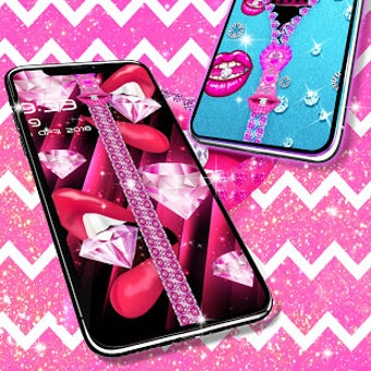 Imagen 3 para Diamond lips lock screen